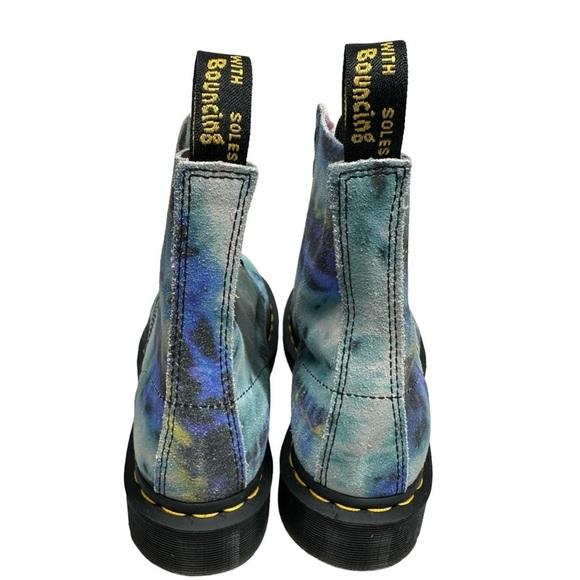 Dr. Martens NIB Pascal Blue Summer Tie Dye Lace Up Boots Women's US 7 EU 38 - Picture 7 of 14